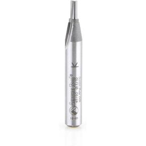 Amana Tool - 45192 Solid Carbide Cutting Edge Straight Plunge CNC Router Bit for Wood High Production 3/32 Dia x 1/4 x 1/4 Inch Shank