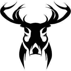 Deer Wall Stickers Elk Buck Head Wall Decals Forest Animal Hunting Themed Decor Silhouette Arts Murals Vinyl Waterproof Stickers Kids Bedrooms Teens Rooms Decor 16.1 inches x 15.7 inches