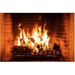 WOLADA Christmas Fireplace Backdrop Fire Backdrop Bonfire Backdrop Burning Firewoods Backdrop Camping Barbeques Party Decor Banner 5x3FT FW56