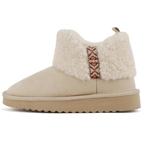 Soda “Kolton" ~ Women Round Toe Lug Sole Sherpa-lined Ankle Bootie