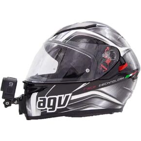 AGV K5/K5S Customize Aluminum Motorcycle Helmet Chin Mount Kits for GoPro and Insta360 Etc. Action Camera with Adhesive Pads and J Hook Mount