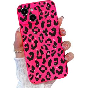 for iPhone 16 Pro Max Case Pink, for iPhone 16 Pro Max Case Glitter for Women Girls Girly Sparkly Bling Cute Neon Bright Color Slim Soft Phone Case Cover for iPhone 16 Pro Max, Pink