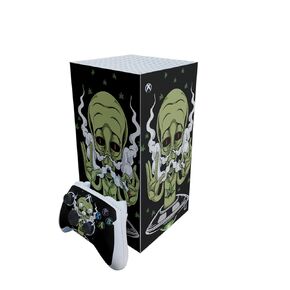 Carbon Fiber Gaming Skin Compatible with Microsoft Xbox Series X Digital Edition - Sugar Skull - Premium 3M Vinyl Protective Wrap Decal Cover - Easy to Apply | Crafted in The USA by MightySkins