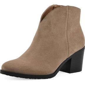WHITE MOUNTAIN Women's Tattle Block Heeled Western Ankle Bootie