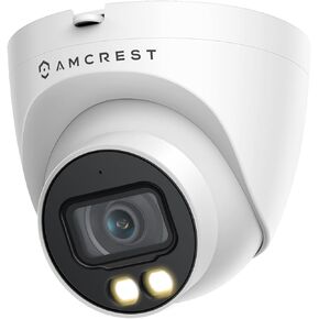 Amcrest Refurbished Night Color AI Turret IP PoE Camera w/ 98ft Full Color Nightvision, Security IP Camera Outdoor, Human & Vehicle Detection, 5MP@20fps REP-IP5M-T1273EW-AI