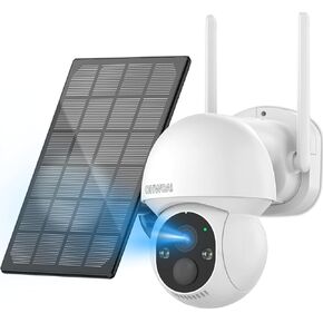 OHWOAI Extend Camera for Outdoor Wireless Camera System,4MP Solar Powered Battery PTZ Cameras,Wi-Fi Video Surveillance for Home Security