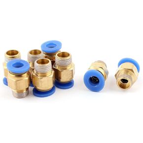 uxcell 6mm Tube to 1/8BSP Thread Push in Quick Connect Coupler Fittings 8 Pcs