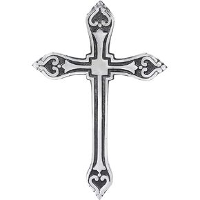 Castleore Easy Wall Hanging Home Decor Religious Christian Crosses for Wall | Best for Home, Office and As Gift | White Antique | Size L 9.6 W 6.5 |