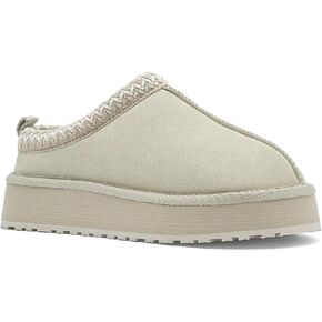 Slippers for Women Platform Mini Boots Comfy Faux Fur Fuzzy Cozy Warm Winter Mules Fluffy House Shoes Indoor and Outdoor