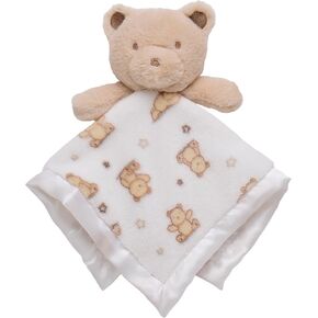 Plush Bear Snuggle Blanket with Thank Heaven Embroidery and Satin for Baby, 14 inch, Blue in Kuwait