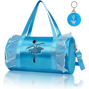 Moonmo Cute Ballet Dance Bag GirlsTutu Dress Dance Bag, Girls Lightweight Dreamy Bag Ballerina Dance Bag (White Dance Girl)