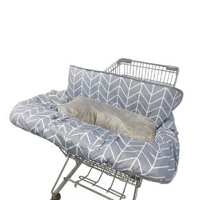 Shopping Cart Covers for Baby Girl with Supportive Pillow, Cotton cart Cover for Babies, Infant High Chair Cover, Machine Washable, Non-Slide degisn (Pink Deer)