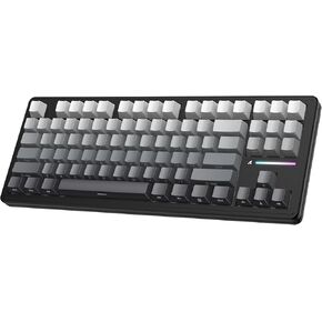 FELICON x Attack Shark M87PRO Mechanical Gaming Keyboard,Wireless Tri-Mode(Bluetooth/2.4G/Wired),Hot-Swappable Custom Switch,TKL 5000mAh RGB Backlit,Gasket Programmable,for Game/Office -Starry Black
