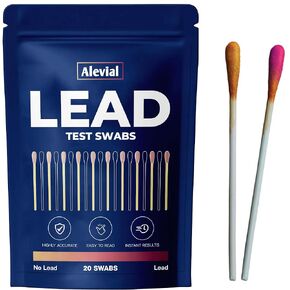Lead Test Kit 20 Instant Testing Swabs for Home Dip Swab in Water (No Vinegar Required) Lead Detector Dishes Paint Metal Surface Detection