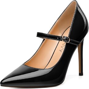 Women's Pumps, Buckle Backstrap High Heels, Pointed Toe Fashion Stiletto Heel Shoes for Wedding Daily Working