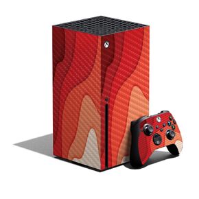 Carbon Fiber Gaming Skin Compatible with Xbox Series X Bundle - Papercraft Cyan - Premium 3M Vinyl Protective Wrap Decal Cover - Easy to Apply | Crafted in The USA by MightySkins