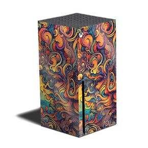 Carbon Fiber Gaming Skin Compatible with Xbox Series X - Mushrooms - Premium 3M Vinyl Protective Wrap Decal Cover - Easy to Apply | Crafted in The USA by MightySkins