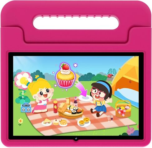 ApoloSign Kids Tablet, 10-inch Tablet for Kids, Android 13 Toddler Tablet with Shockproof Case-Stand, 128GB Expansion, 5-7 hr Battery, WiFi,GMS, Parental Control, Kids App Pre-Installed (Blue) in Saudi Arabia