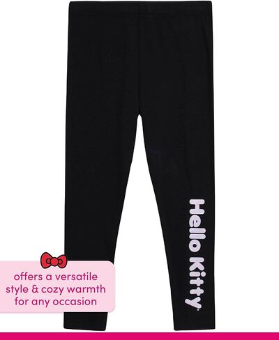 Hello Kitty Girls' Legging Set - 2 Piece Printed T-Shirt and Cozy Matching Leggings for Girls (2T-12), Size 7, Pink/Grey in Kuwait