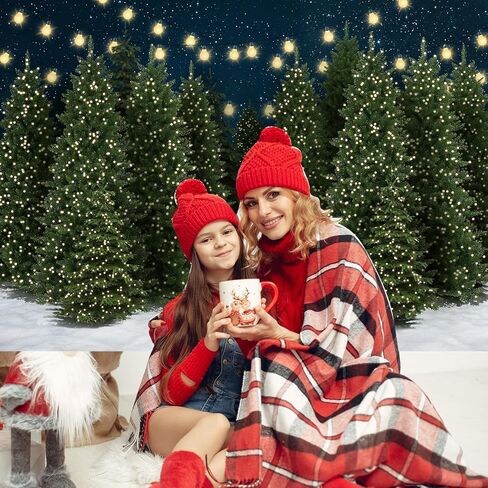 Mocsicka Christmas Tree Farm Photography Backdrop Blue Starry Sky Christmas Forest Photo Background Winter Night Xmas Holiday Famliy Portrait Background Photo Booth Props (7x5ft) in Saudi Arabia