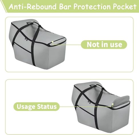 Infant Car Seat Travel Bag - Fits Infant Car Seats with Anti-Rebound Bar Base, Car Seat Airplane Bag for Chicco/Graco/Nuna/Cosco/Britax/Uppababy Baby Car Seat, Water Dirt Tear Resistant, Grey Upgrade in Saudi Arabia