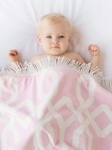 بطانية Little Giraffe Bliss Windowpane مقاس 30 بوصة × 40 بوصة، فضية in Saudi Arabia