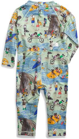 قطعة واحدة من THE NORTH FACE Baby Amphibious Sun، طباعة كلاب بتصميم Misty Sage TNF، 0-3 أشهر in Saudi Arabia