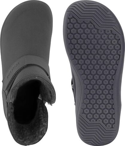 Whitin واسعة اصبع القدم مربع حافية القدمين الكاحل للنساء صفر قطرة وحيد قابل للتعديل الفيلكرو حجم 7 الحد الأدنى الأزياء الجوارب القصيرة سحب على منتصف العجل جلد رمادي in Kuwait