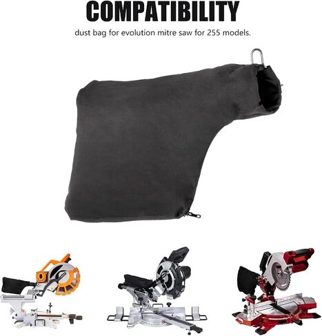 2 Pack Miter Saw Dust Bags - Universal Fit, Adjustable Hole Diameter, Easy Dust Disposal - Compatible with Delta, DeWalt, and More/dust collector bags in Saudi Arabia