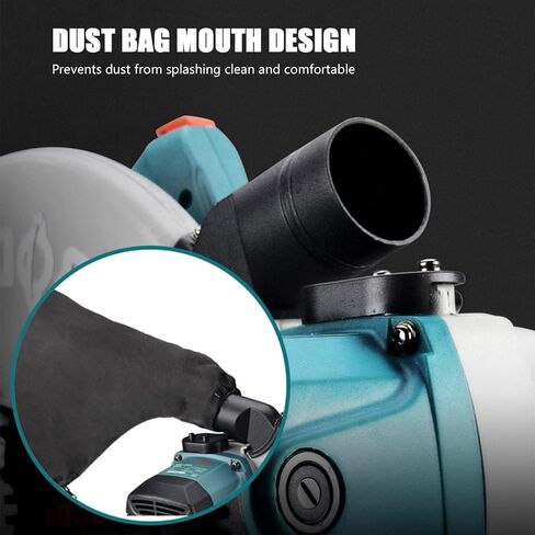 2 Pack Miter Saw Dust Bags - Universal Fit, Adjustable Hole Diameter, Easy Dust Disposal - Compatible with Delta, DeWalt, and More/dust collector bags in Saudi Arabia