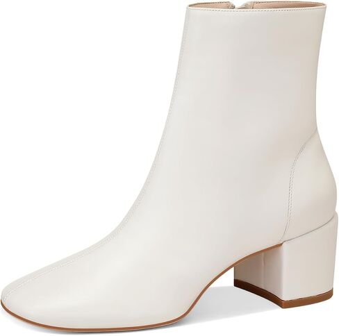 Women's Block Heel Ankle Boots Round Toe Ankle Booties Chunky Low Heel Short Boots Side Zipper Dress Booties in Saudi Arabia