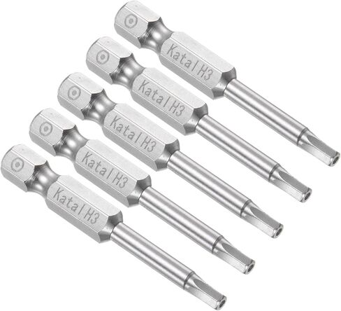 Magnetic Hexagon Bits, H2 Head 1/4" Hex Shank 2" Length, S2 Steel 5 Point Tamper Proof Hex Screwdriver Bits - (Applications: for Electric Screwdrivers), 5-Pieces in Saudi Arabia