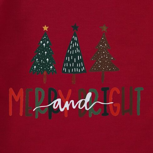 Toddler Baby Girl Boy Christmas Tree Sweatshirt Merry and Bright Xmas Pullover Shirt Long Sleeve Fall Winter Clothes in Kuwait