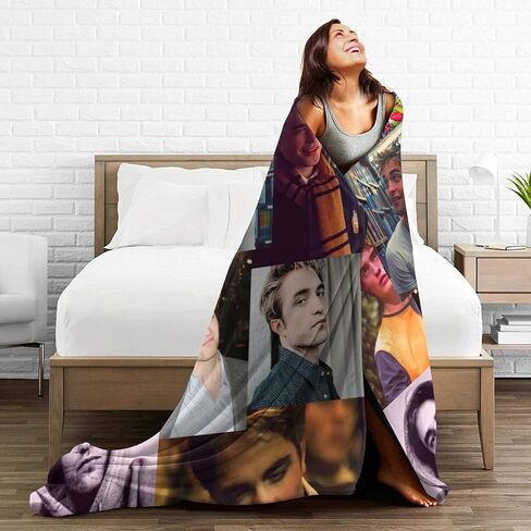 Robert Pattinson Sherpa Super Soft Mini Flannel Blankets, Lightweight and Comfortable Flannel Blankets for Children/Adults to Throw Blankets in Saudi Arabia