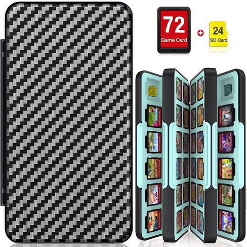 حافظة ألعاب CYKOARMOR Switch لجهاز Nintendo Switch OLED/Switch/Switch Lite، مع 48 فتحة لبطاقة ألعاب Switch و24 فتحة لبطاقة SD، حامل ألعاب صغير الحجم ومحمول، رمادي in Kuwait