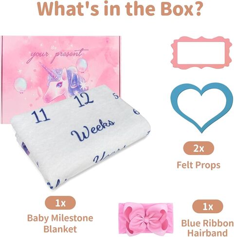 بطانية مايلستون للأطفال، بطانية مايلستون الشهرية للفتيات الصغيرات، فلانيلة من القطن العضوي الناعم، مثالية لاستحمام الطفل in Kuwait