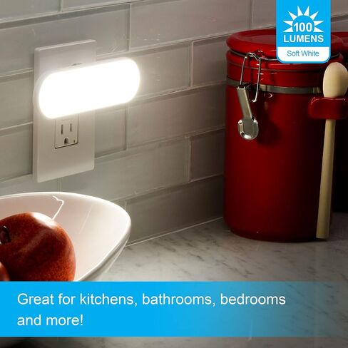 ضوء ليلي LED متغير اللون من GE، قلعة الأميرة، يتم توصيله بالجدار، مستشعر الغسق إلى الفجر، لغرفة نوم الأطفال البالغين، الحمام، غرفة الأطفال، الحضانة، حزمة واحدة، 52713 in Saudi Arabia