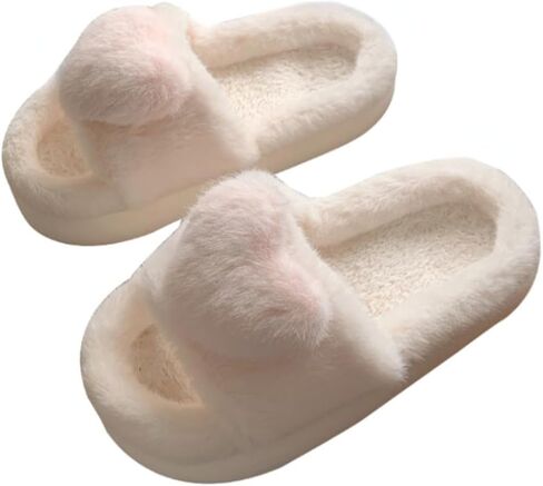 Coquette Aesthetic Coquette Slippers Cute Slippers Kawaii House Slippers Heart Slippers Fluffy Slippers in Saudi Arabia