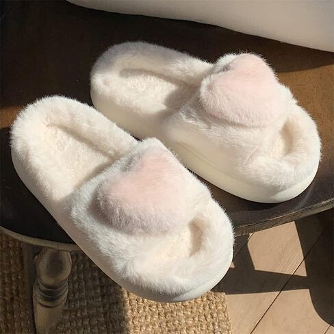 Coquette Aesthetic Coquette Slippers Cute Slippers Kawaii House Slippers Heart Slippers Fluffy Slippers in Saudi Arabia