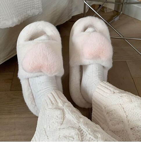 Coquette Aesthetic Coquette Slippers Cute Slippers Kawaii House Slippers Heart Slippers Fluffy Slippers in Saudi Arabia