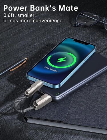 كابل USB C 4 في 1 [مُحسّن] بقدرة 27 وات 5 أقدام، شحن سريع 90 درجة من النايلون المضفر لسلك شاحن iPhone iPad الزاوية اليمنى [مزامنة بيانات 480 ميجا بت في الثانية] مجموعة كابل شحن متعدد مع منافذ L/USB C/USB A in Saudi Arabia