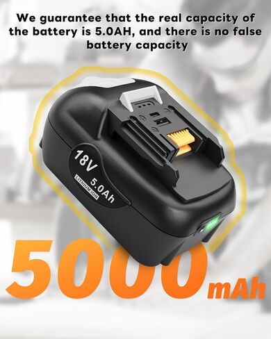 Genuine Capacity 18V 6.0Ah Battery Replacement for Makita 18V Battery - Real Capacity Lithium Ion Batteries Compatible with All Makita 18V Cordless Power Tools (2Pack) in Saudi Arabia