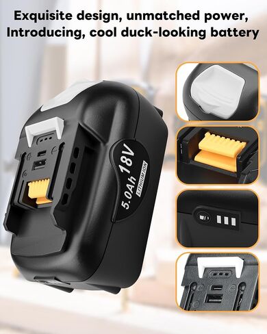 Genuine Capacity 18V 6.0Ah Battery Replacement for Makita 18V Battery - Real Capacity Lithium Ion Batteries Compatible with All Makita 18V Cordless Power Tools (2Pack) in Saudi Arabia