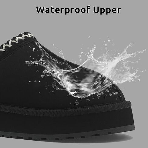 Slippers for Women Platform Mini Boots Comfy Faux Fur Fuzzy Cozy Warm Winter Mules Fluffy House Shoes Indoor and Outdoor in Saudi Arabia