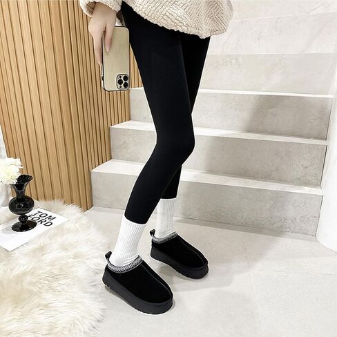 Slippers for Women Platform Mini Boots Comfy Faux Fur Fuzzy Cozy Warm Winter Mules Fluffy House Shoes Indoor and Outdoor in Saudi Arabia