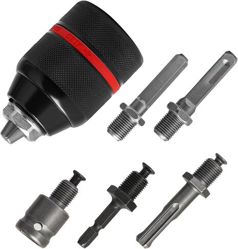 Hakkin Drill Chuck Key Wrench with Universal 4 Way Chuck Key, 6pcs Replacement Drill Press Chuck Key for Drill Clamping Tool, 4mm,6mm,10mm,13mm,16mm Chuck Press Wrench Key and 4 in 1 Drill Chuck Key in Saudi Arabia