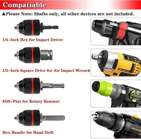 Hakkin Drill Chuck Key Wrench with Universal 4 Way Chuck Key, 6pcs Replacement Drill Press Chuck Key for Drill Clamping Tool, 4mm,6mm,10mm,13mm,16mm Chuck Press Wrench Key and 4 in 1 Drill Chuck Key in Saudi Arabia