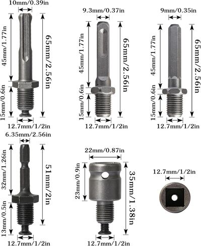 Hakkin Drill Chuck Key Wrench with Universal 4 Way Chuck Key, 6pcs Replacement Drill Press Chuck Key for Drill Clamping Tool, 4mm,6mm,10mm,13mm,16mm Chuck Press Wrench Key and 4 in 1 Drill Chuck Key in Saudi Arabia