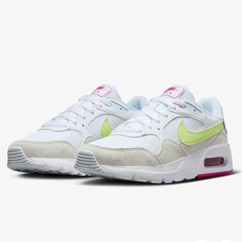 Nike Air Max SC Women's Shoes (FQ8886-100,White/Light Lemon Twist/Fireberry) in Saudi Arabia