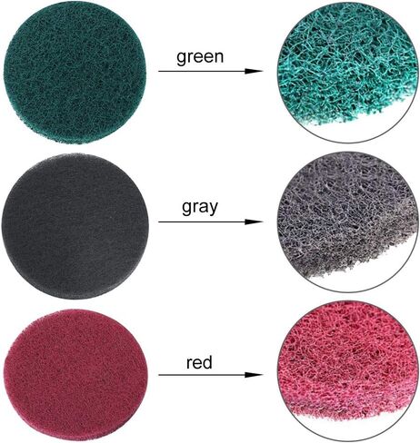 17 Pieces 5 Inch Drill Power Scrub Pads Kit, Includes Pad Holder, Scrubbing Pads (Red, Green, Gray) with Extend Long Attachment, Car Polishing Pad Set in Saudi Arabia